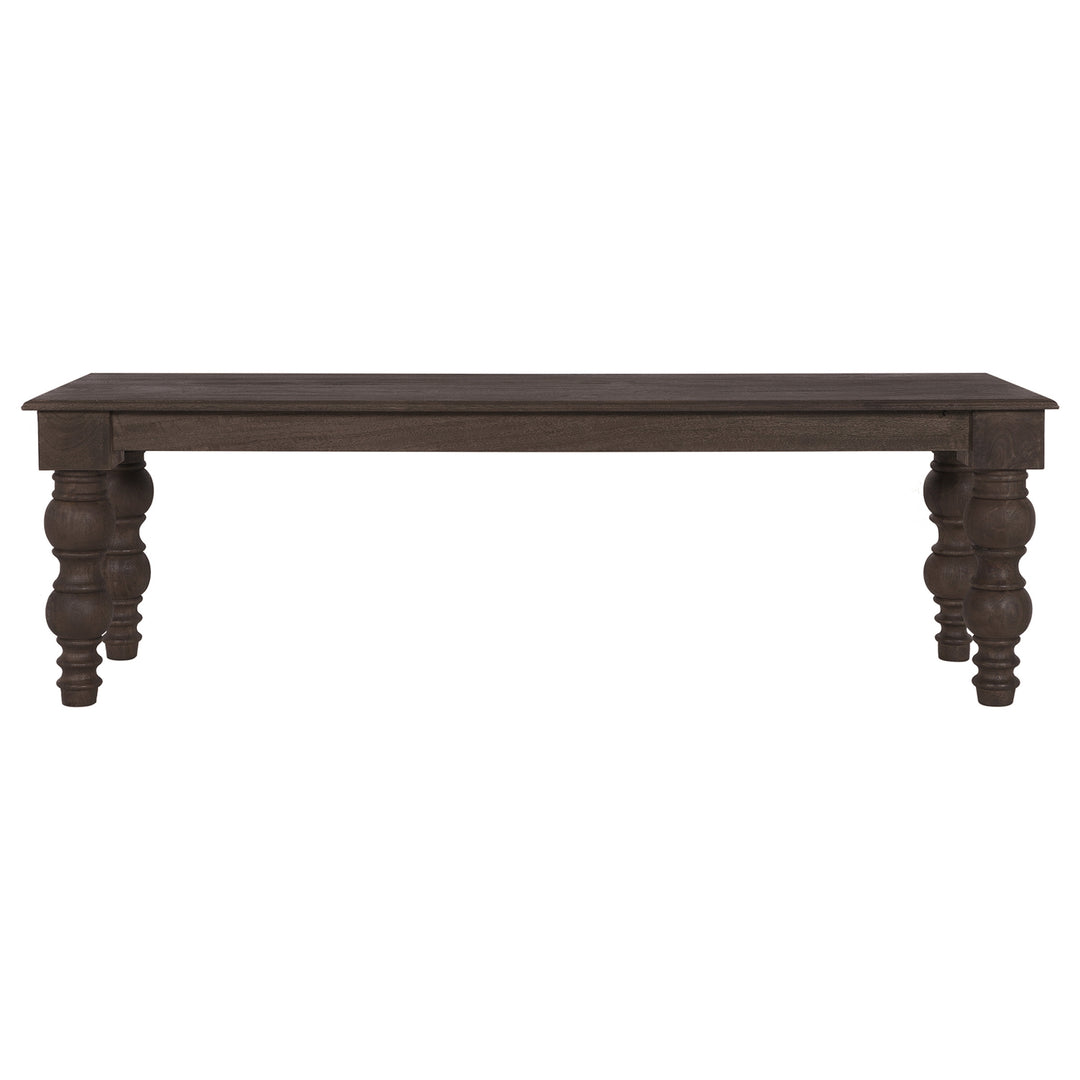 French Country 58" Bench, Coffee Brown