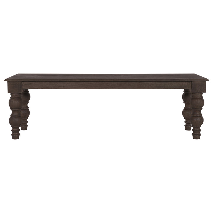 French Country 58" Bench, Coffee Brown