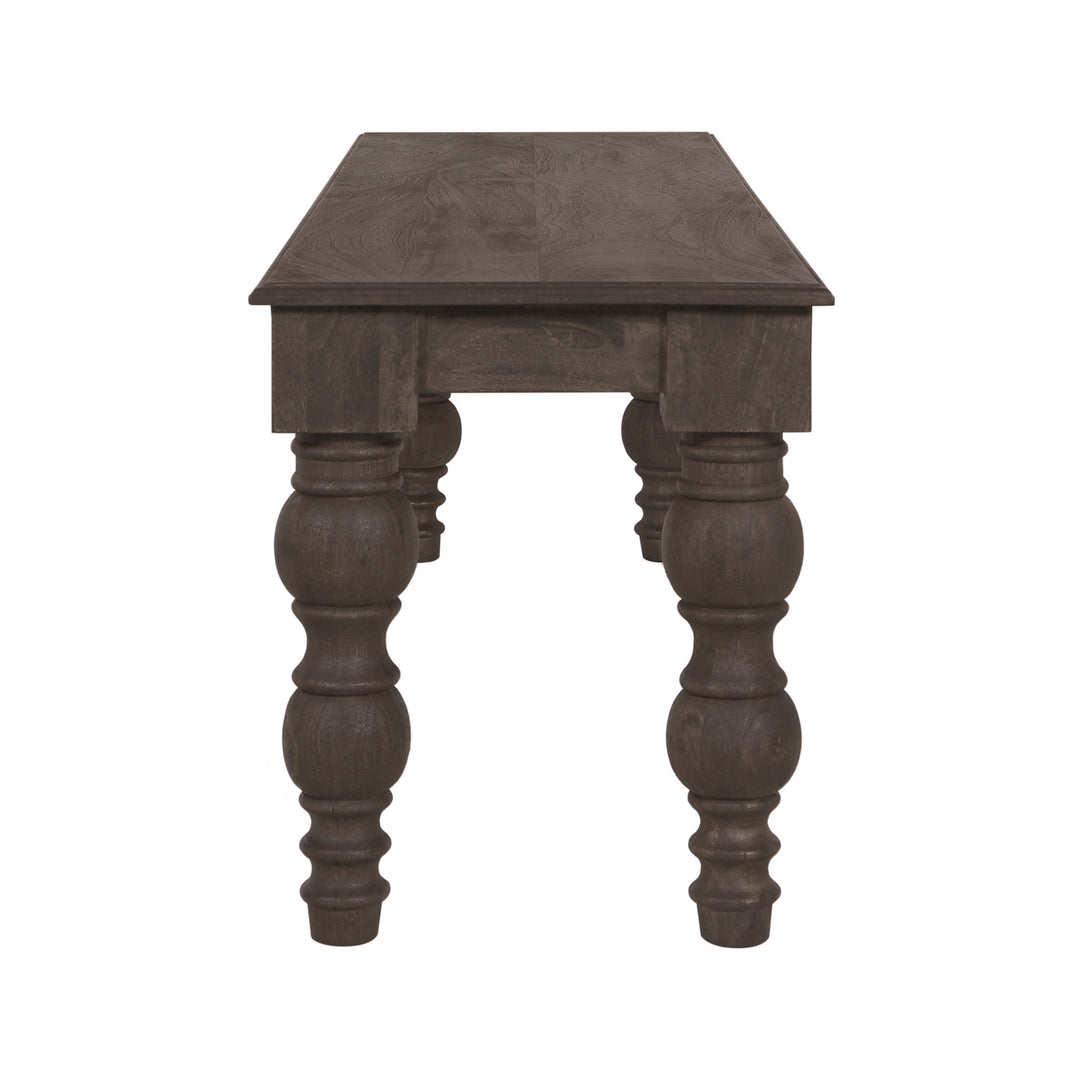 French Country 58" Bench, Coffee Brown