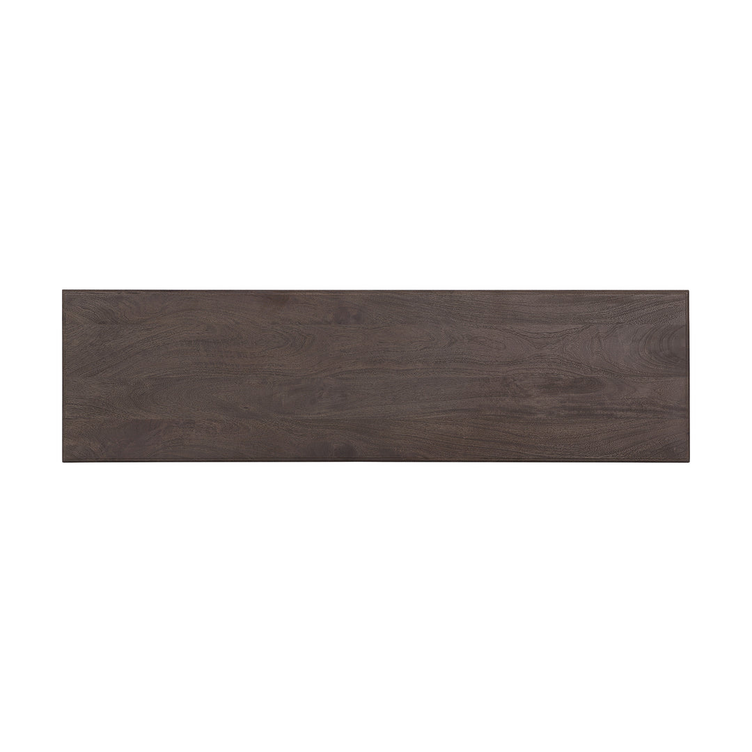 French Country 58" Bench, Coffee Brown