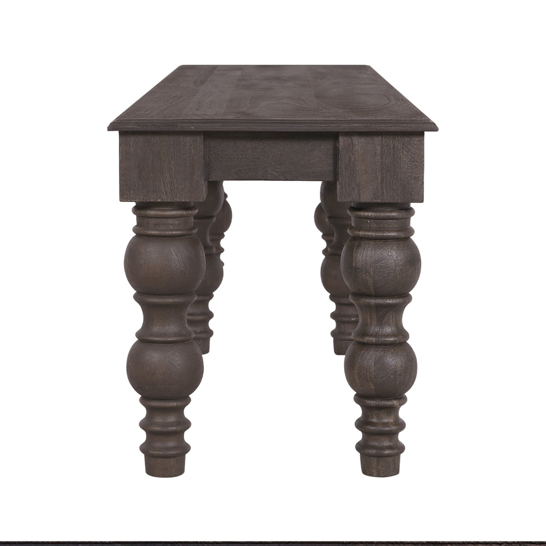 French Country 70" Bench, Coffee Brown