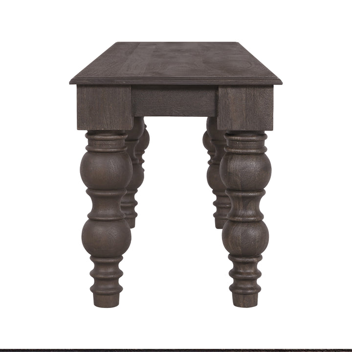 French Country 70" Bench, Coffee Brown