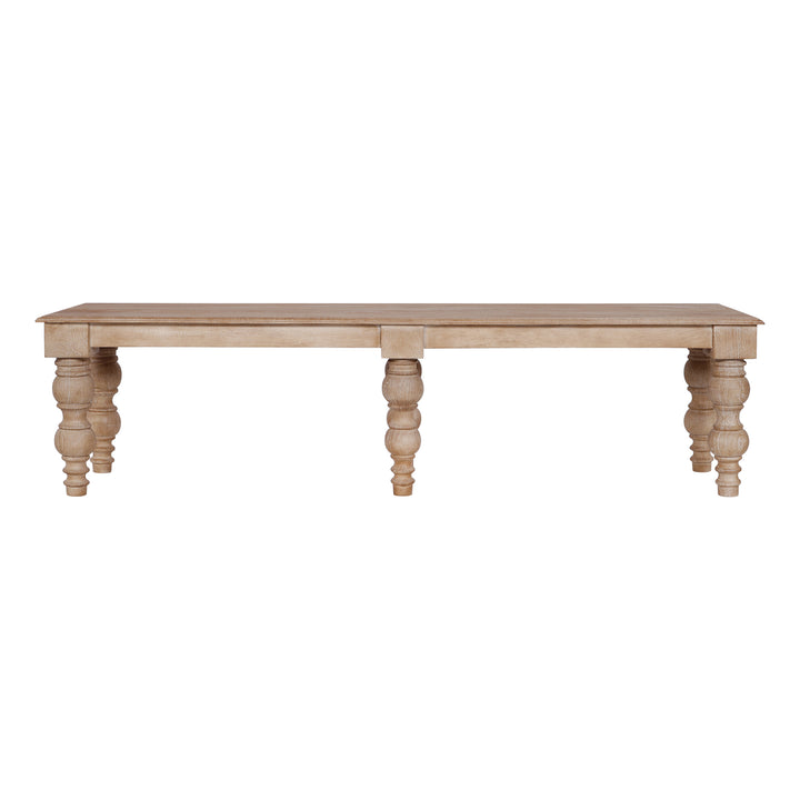French Country 70" Bench, Natural-Rustic White