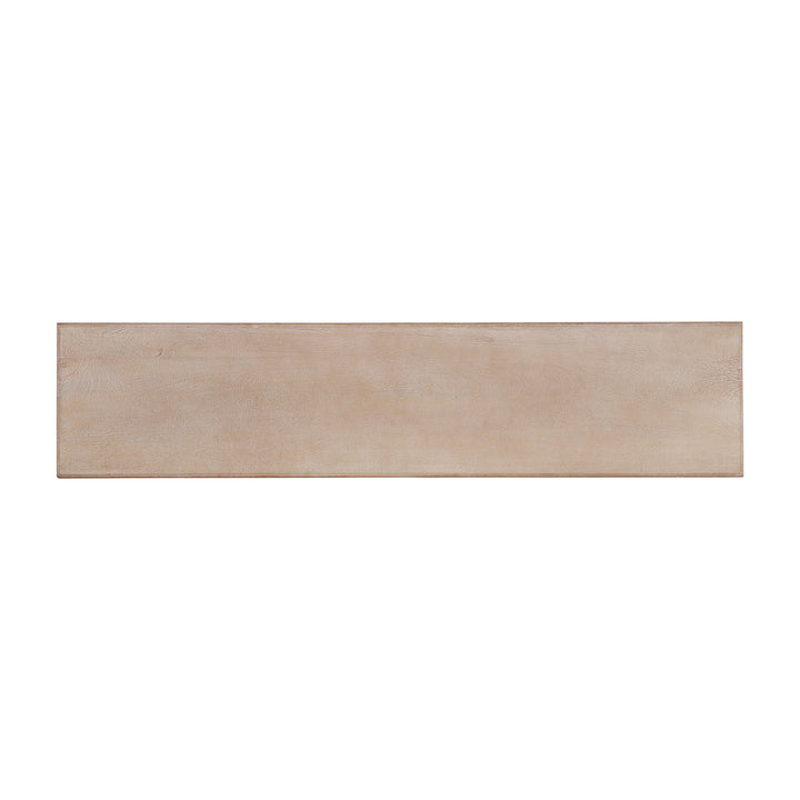 French Country 70" Bench, Natural-Rustic White