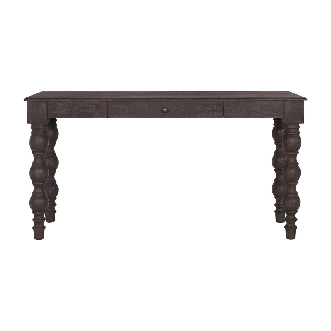 French Country Console Table with Drawer, Coffee Brown