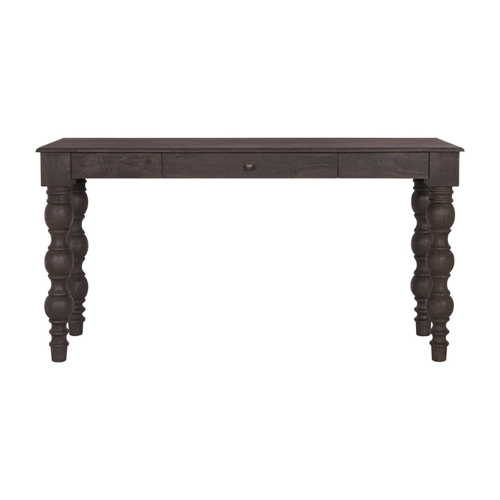 French Country Console Table with Drawer, Coffee Brown