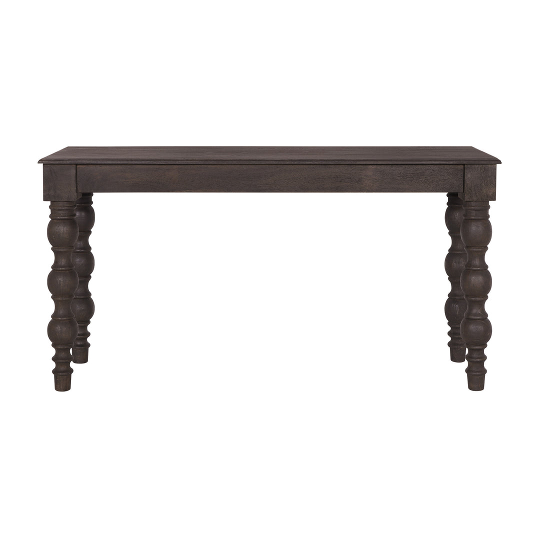 French Country Console Table with Drawer, Coffee Brown
