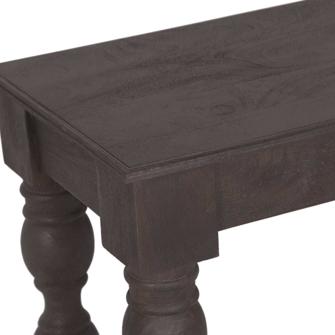 French Country Console Table with Drawer, Coffee Brown