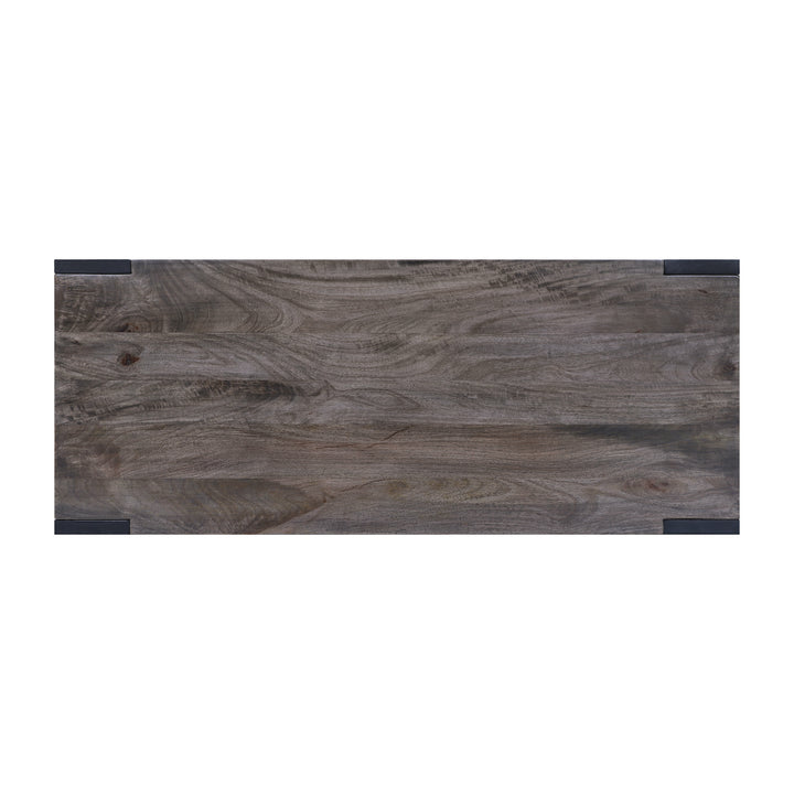Axis Modern 2-Tone Console Table, Olive Gray