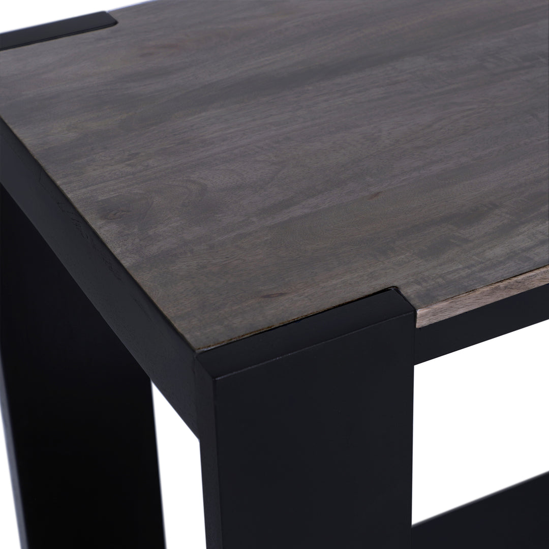 Axis Modern 2-Tone Console Table, Olive Gray