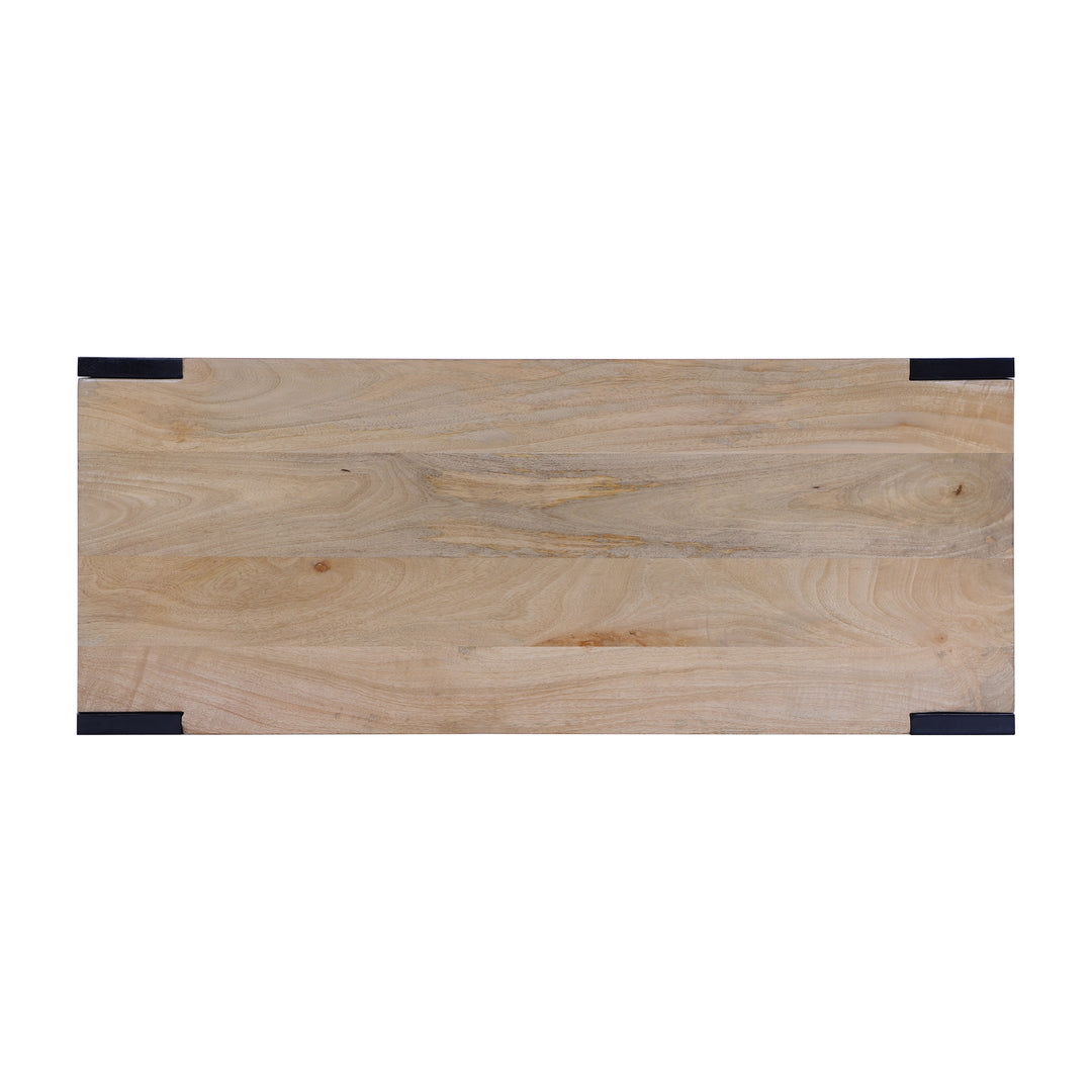 Axis Modern 2-Tone Console Table, Wheatfield