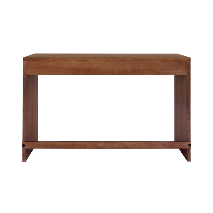 Bennett Modern Desk with Drawers, Walnut