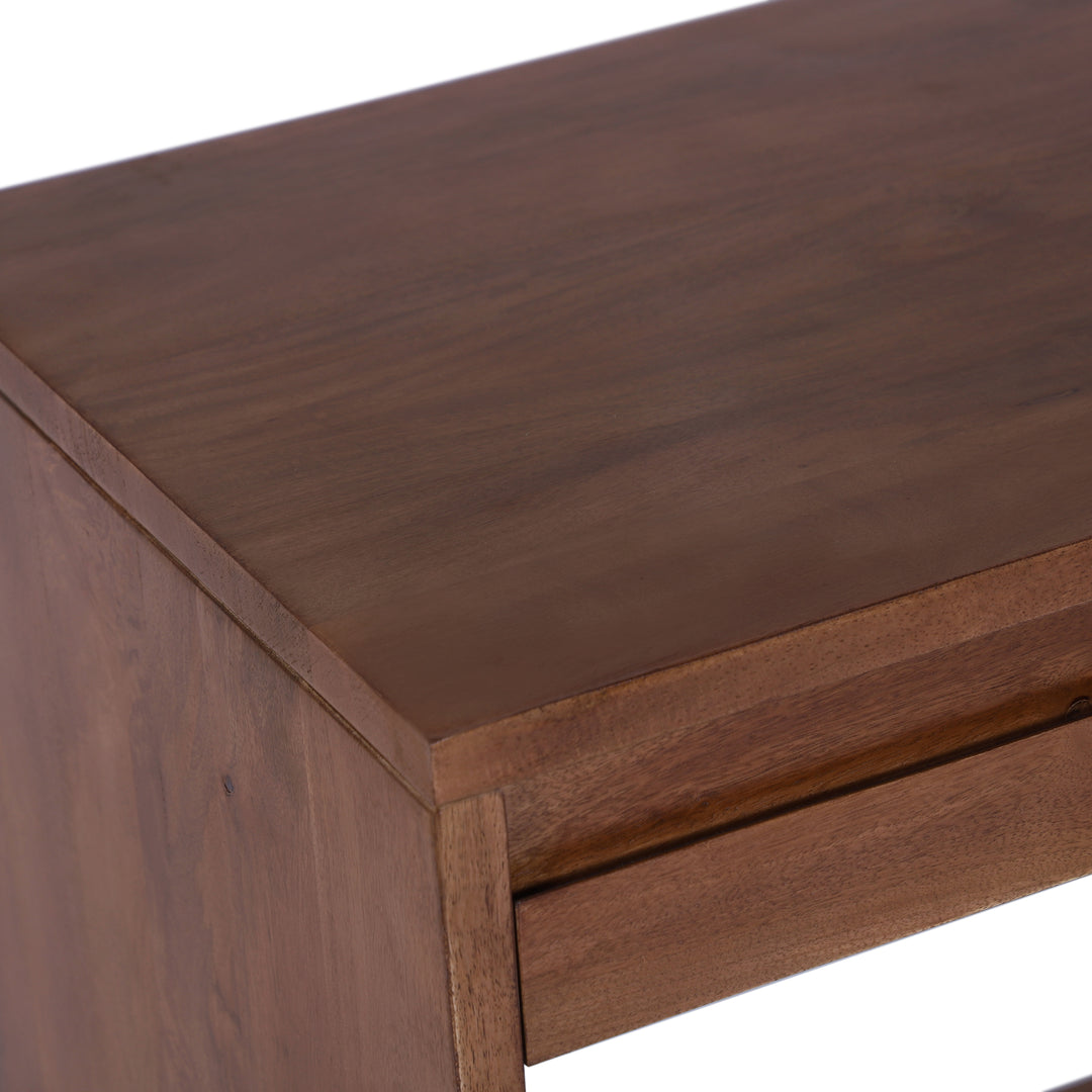 Bennett Modern Desk with Drawers, Walnut