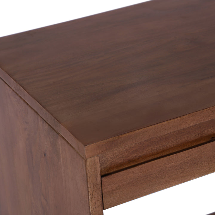 Bennett Modern Desk with Drawers, Walnut
