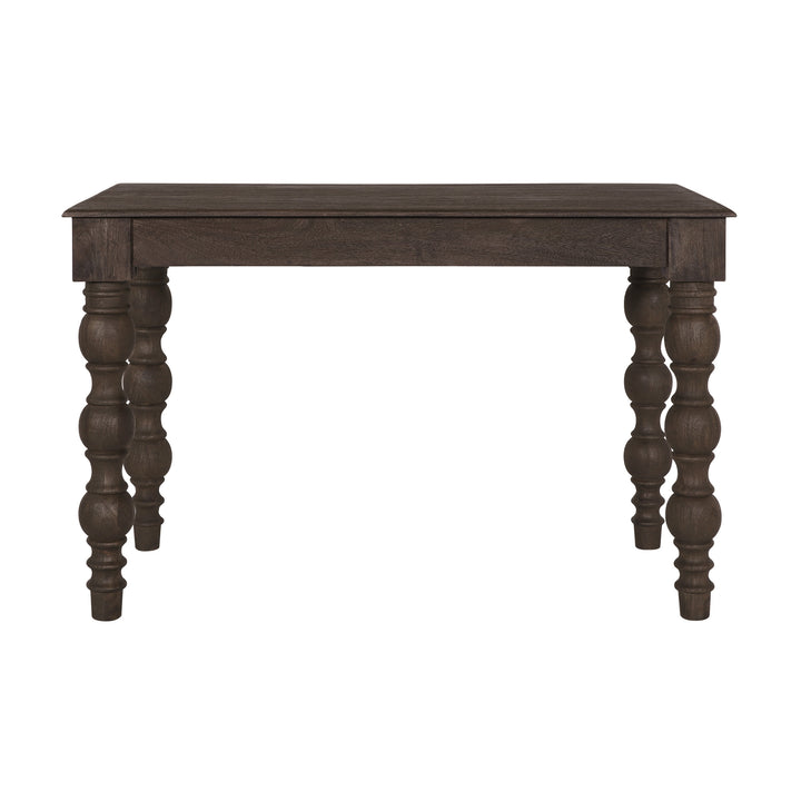 French Country Writing Desk with Drawers, Coffee Brown