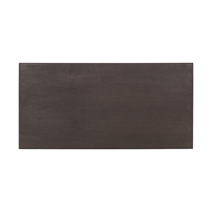 French Country Writing Desk with Drawers, Coffee Brown
