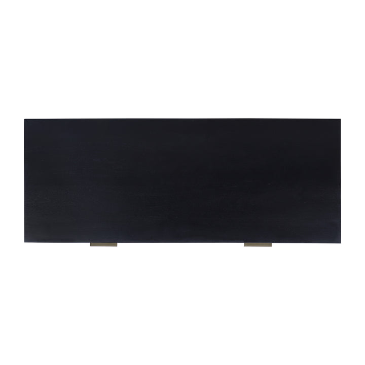 Madison Linen Desk with Built-in Power, Black