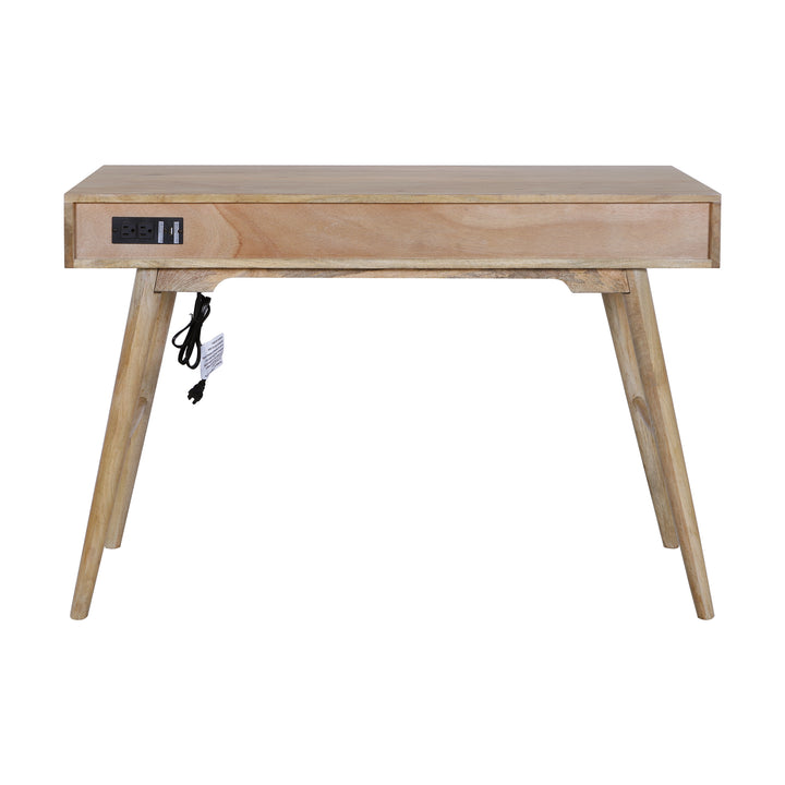 Madison Linen Desk with Built-in Power, Wheatfield