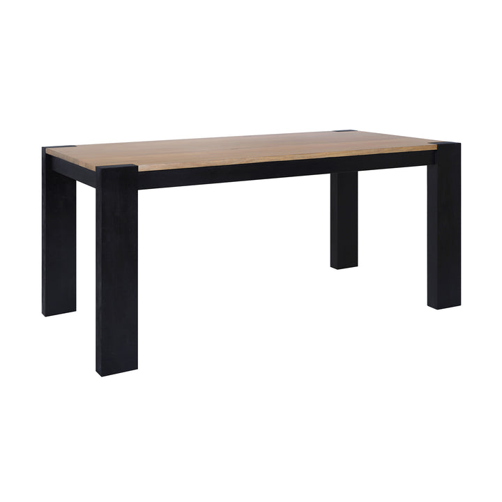 Axis Modern 2-Tone Solid Wood Dining Table, Sunshine-Black