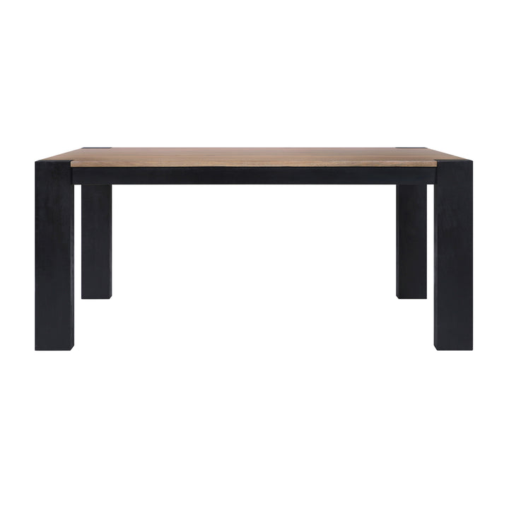 Axis Modern 2-Tone Solid Wood Dining Table, Sunshine-Black