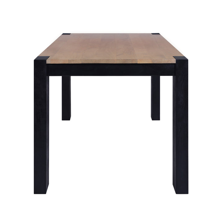 Axis Modern 2-Tone Solid Wood Dining Table, Sunshine-Black