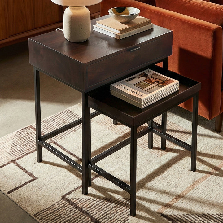 Atelier Nesting End Table Set, Choco B