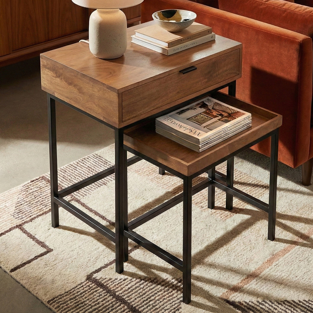 Atelier Nesting Side Table Set, Honey