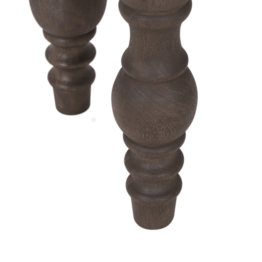 French Country Side Table with Drawer, Coffee Brown