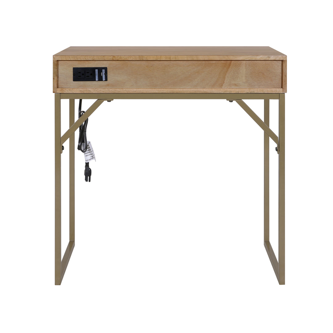 Linden Modular Desk with Built-In Power, Sunshine