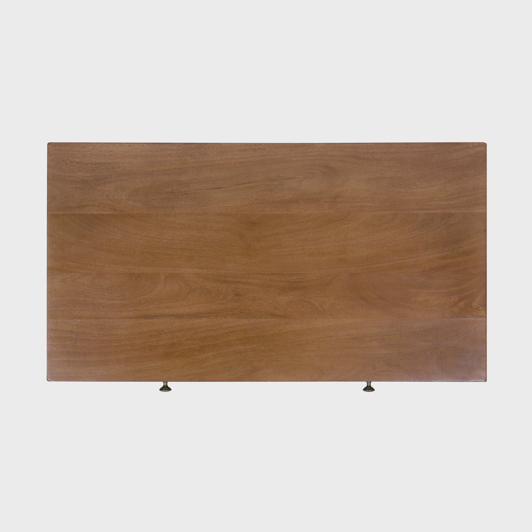 Linden Modular Desk with Built-In Power, Walnut
