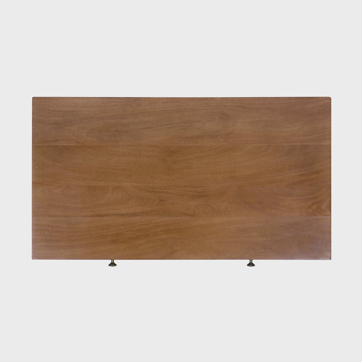 Linden Modular Desk with Built-In Power, Walnut