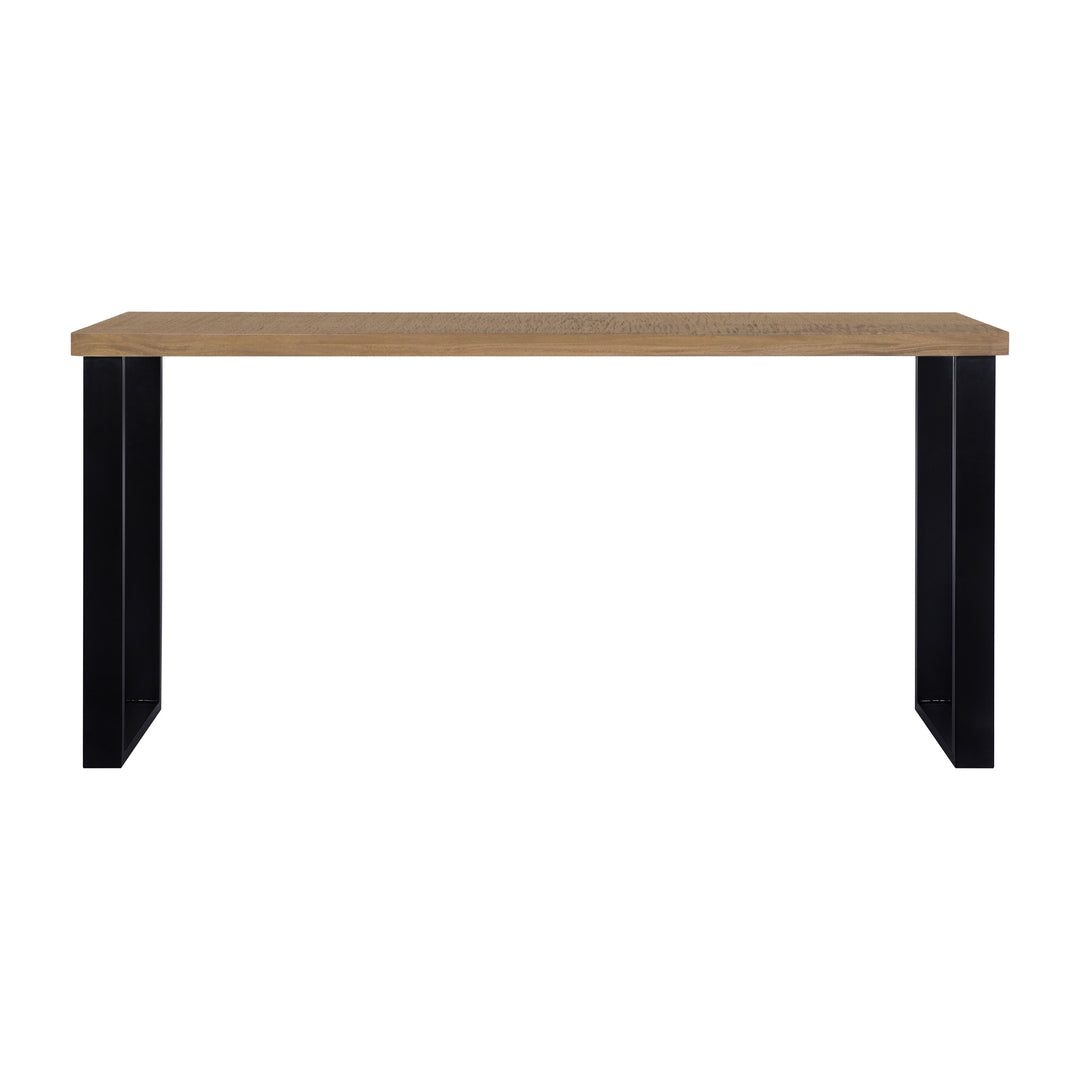 Rustic Forge 70" Console Table with Metal Legs, Sawn Farmhouse Natural