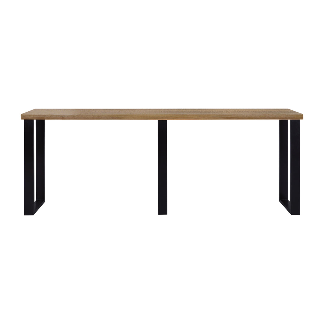 Rustic Forge 90" Console Table with Metal Legs, Sawn Farmhouse Natural