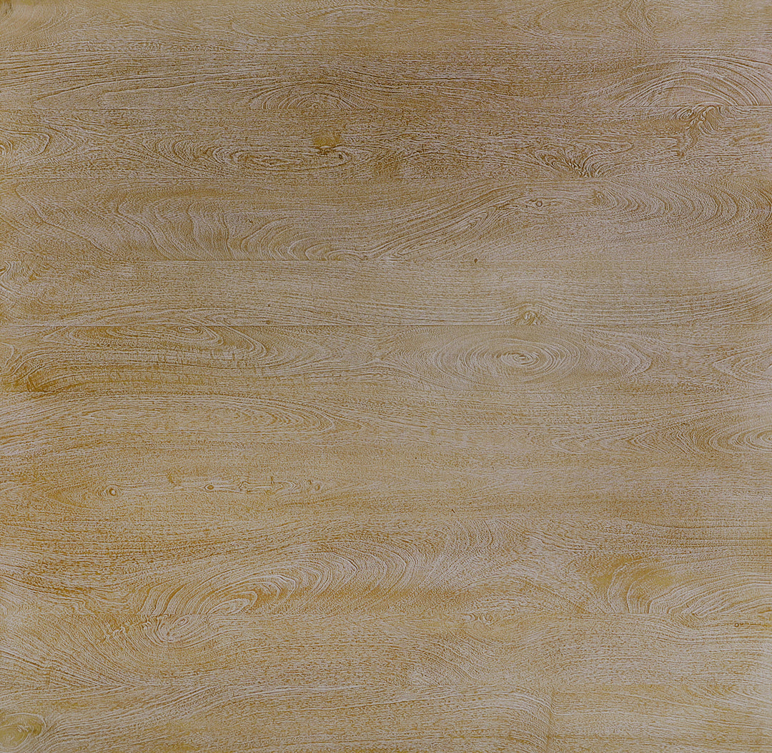 French Country 84" Rectangular Dining Table, Natural-Rustic White
