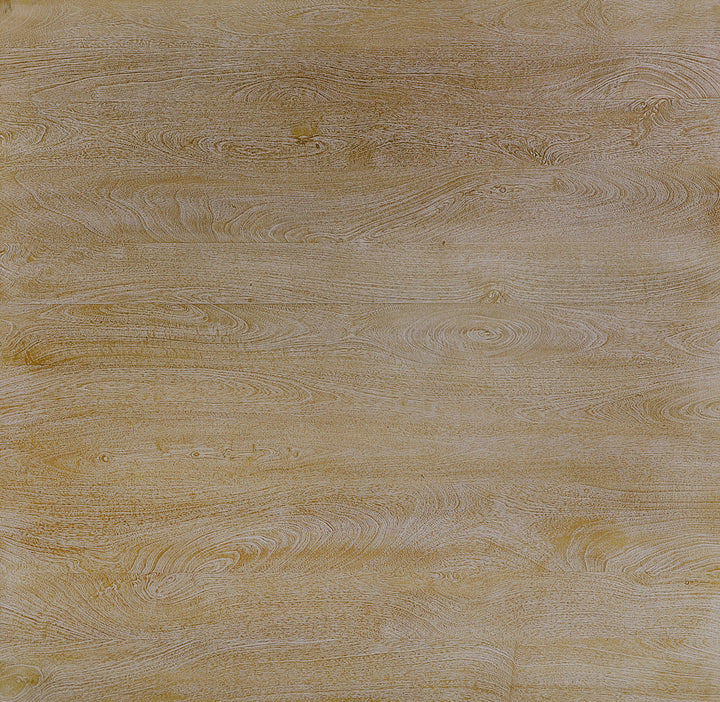 French Country 84" Rectangular Dining Table, Natural-Rustic White