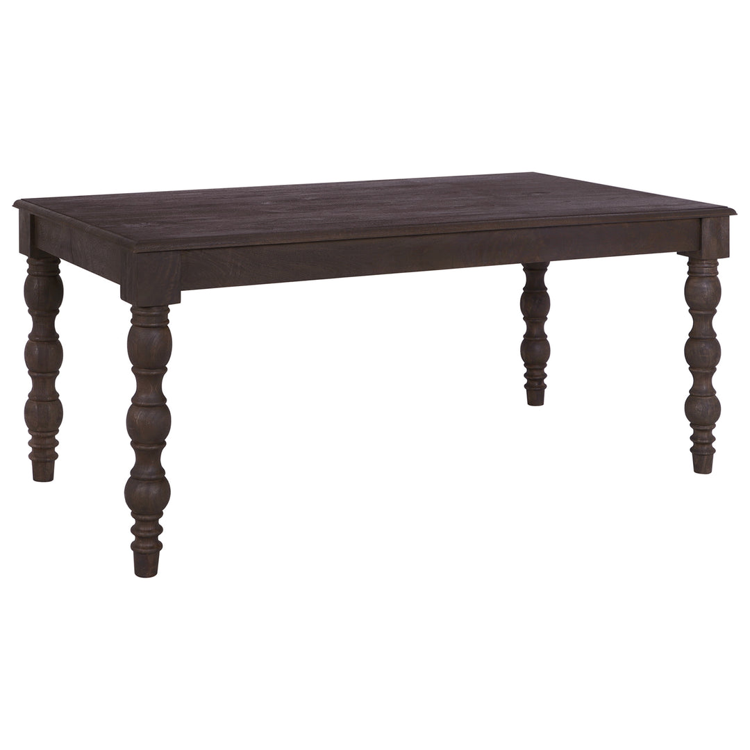 French Country 72" Rectangular Dining Table, Coffee Brown