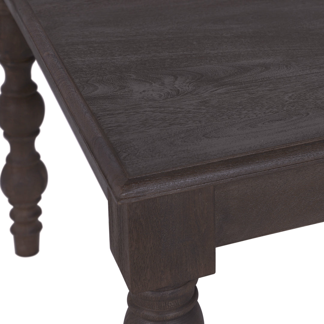 French Country 72" Rectangular Dining Table, Coffee Brown