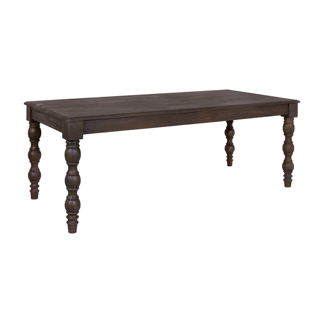 French Country 84" Rectangular Dining Table, Coffee Brown