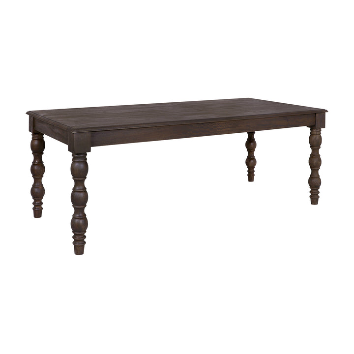 French Country 84" Rectangular Dining Table, Coffee Brown
