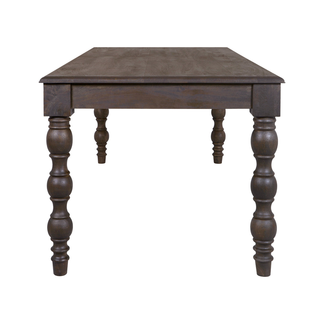 French Country 84" Rectangular Dining Table, Coffee Brown