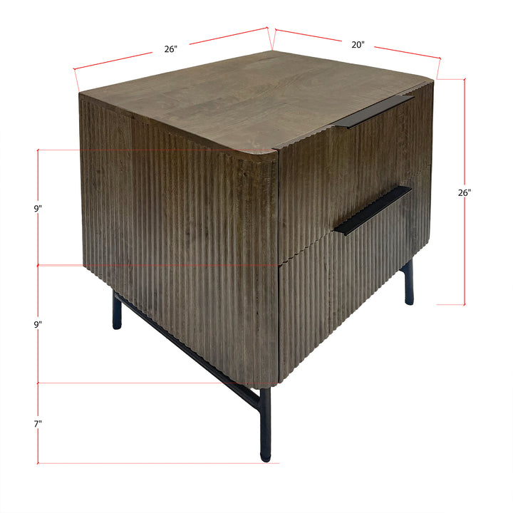 Grey Ridge Night Stand Four Hands