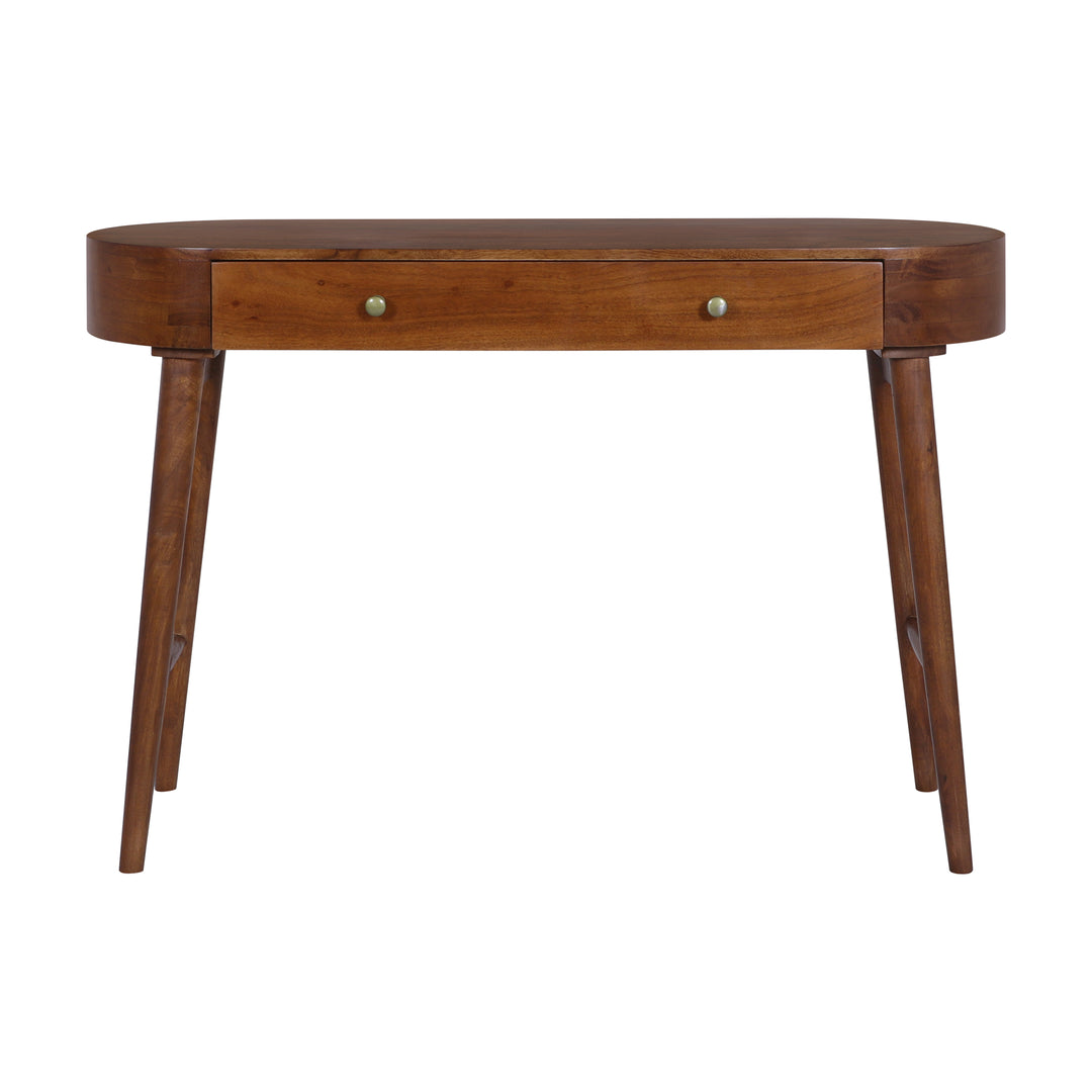 Elipse Mid-Century Modern Writing Desk, Acacia Standard