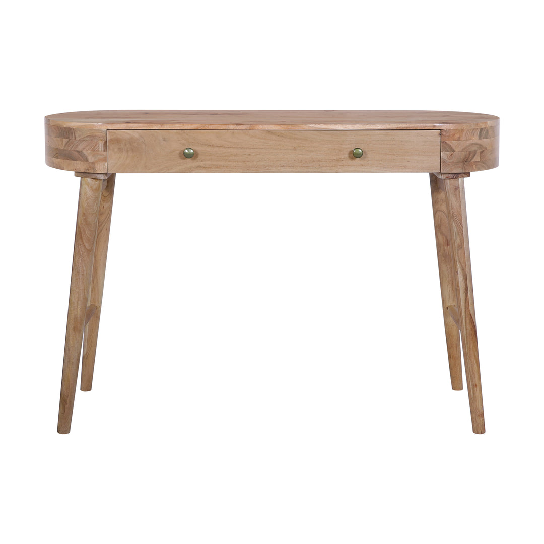 Elipse Mid-Century Modern Writing Desk, Acacia Natural