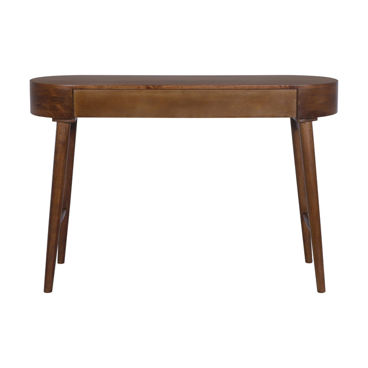 Elipse Mid-Century Modern Writing Desk, Acacia Standard