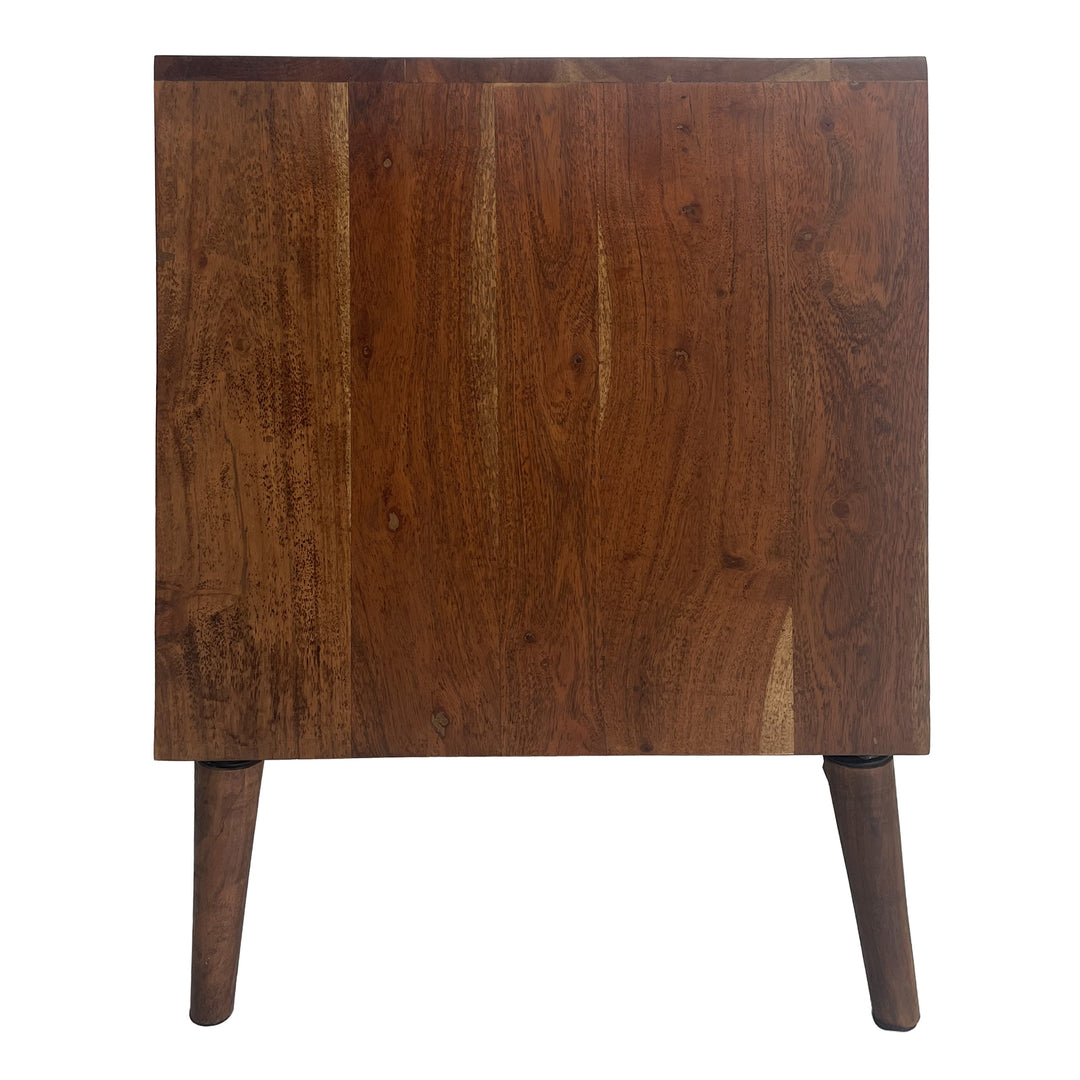 Brown Diagonal Line Night Stand