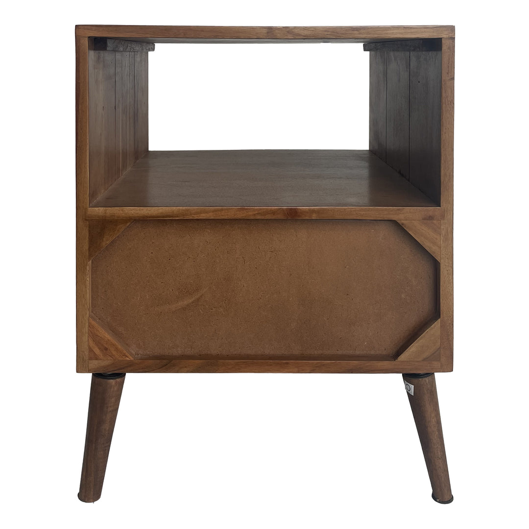 Brown Diagonal Line Night Stand