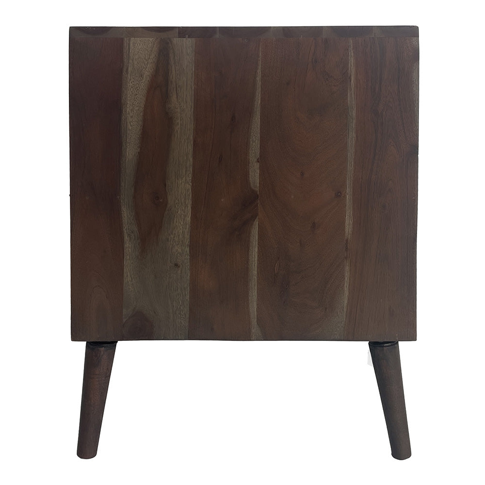 Grey Diagonal Line Night Stand