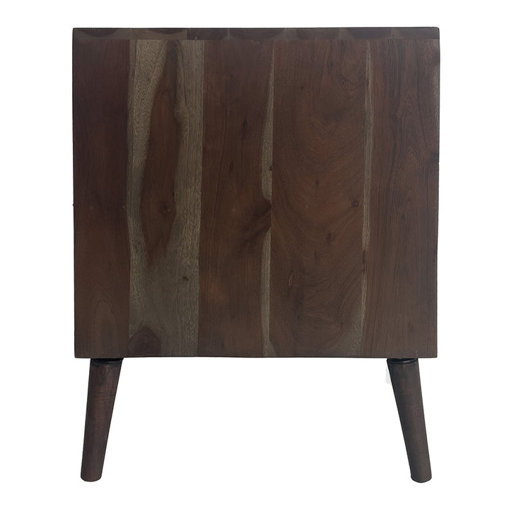 Grey Diagonal Line Night Stand