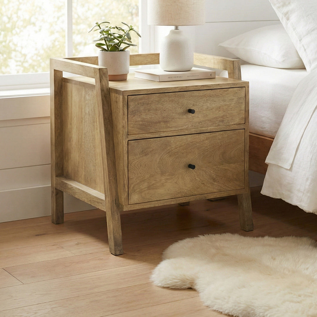 Nordic Nightstand Two Drawer