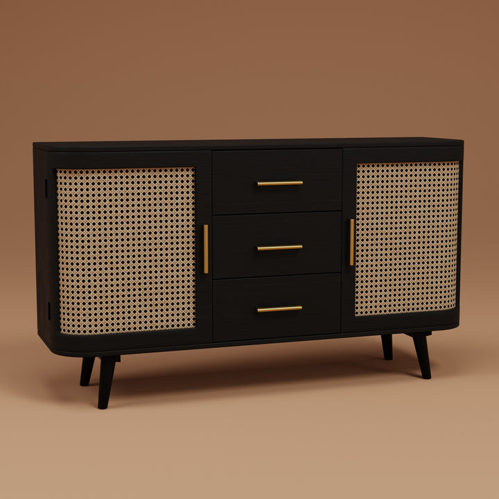 Oslo Cane Midnight Sideboard
